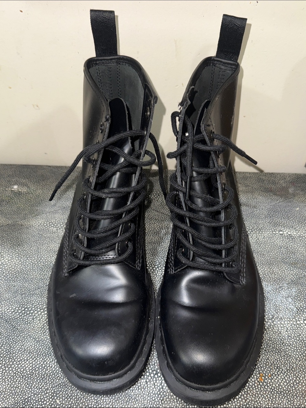 Dr. Martens Black Leather Lace-Up Combat Boots